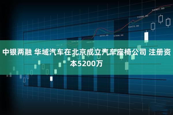 中银两融 华域汽车在北京成立汽车座椅公司 注册资本5200万