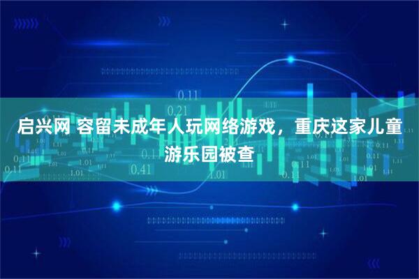 启兴网 容留未成年人玩网络游戏，重庆这家儿童游乐园被查