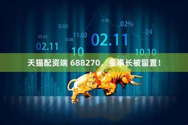天猫配资端 688270，董事长被留置！
